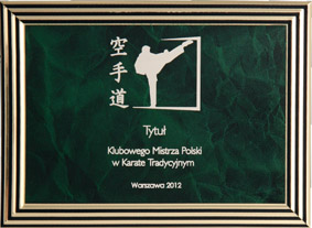 Blaszka grawerowana powlekana 200x150 zielono złota