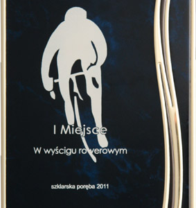 Blaszka grawerowana powlekana 230x180 niebiesko - złota