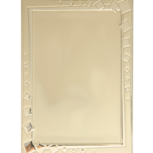 Blaszka grawerowana powlekana 230x180 biało - złota z nadrukiem kolorowym