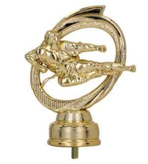 Figurka plastikowa złota  - karate