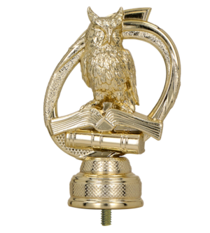 Figurka plastikowa - Złota - Nauka / sowa B314/G