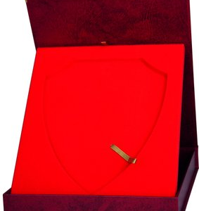 Ekskluzywne etui z tworzywa sztucznego pod tarczę czerwone