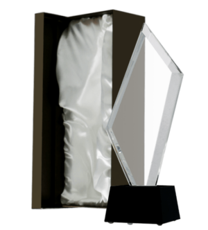 Trofeum szklane  z etui C079