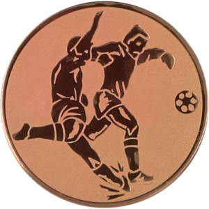 Wklejka aluminiowa brąz - piłka nożna