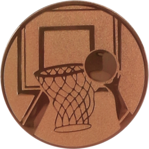 Wklejka aluminiowa brąz - koszykówka