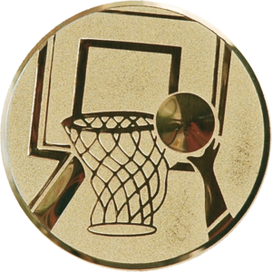Wklejka aluminiowa złota - koszykówka