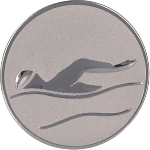 Wklejka aluminiowa srebrna - pływanie