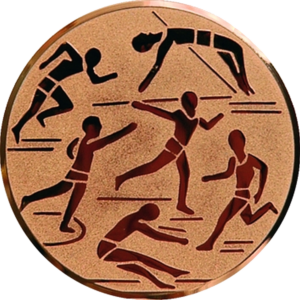Wklejka aluminiowa brąz - lekkoatletyka