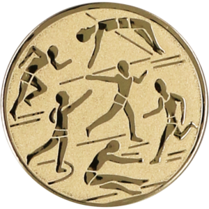 Wklejka aluminiowa złota - lekkoatletyka