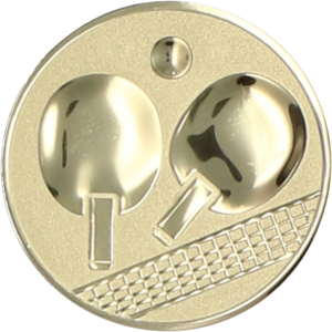 Wklejka aluminiowa złota - tenis stołowy
