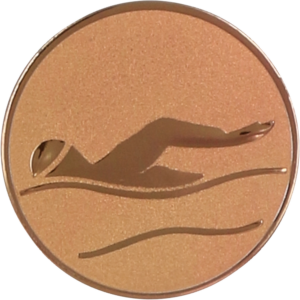 Wklejka aluminiowa brąz - pływanie