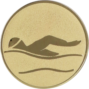 Wklejka aluminiowa złota - pływanie