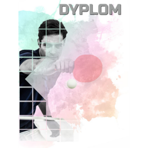 Dyplom papierowy - tenis stołowy