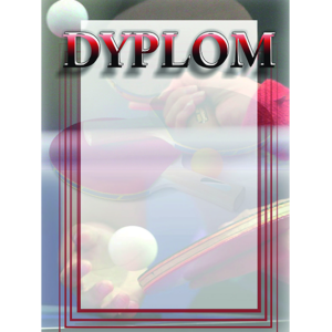 Dyplom papierowy - tenis stołowy