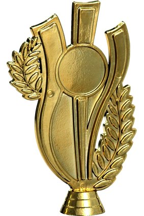 Figurka plastikowa ogólna - złota z miejscem na emblemat 50mm lub 25mm
