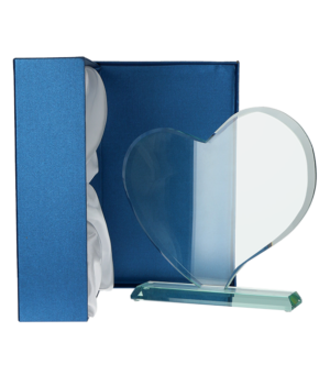 Trofeum szklane z Etui - Serce G041