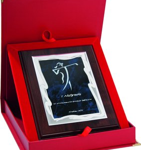 Dyplom z tworzywa sztucznego z metalową blaszką grawerowany + etui HG82+ETUI
