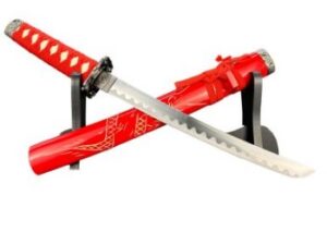 Japoński Sztylet Tanto Stalowy z Pochwą Drewnianą i ze Stojakiem Nożyk do Listów HK1109S