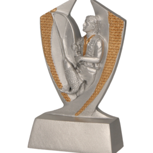 Figurka odlewana - wędkarz