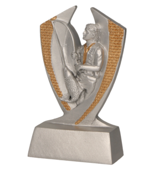 Statuetka odlewana - wędkarz