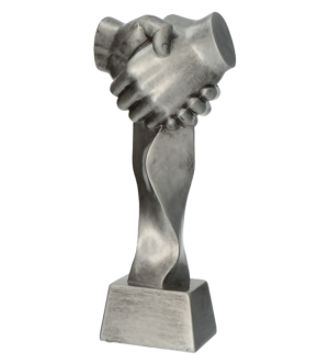 Statuetka odlewana - uścisk dłoni RFST3019/S