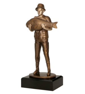 Statuetka odlewana - wędkarz