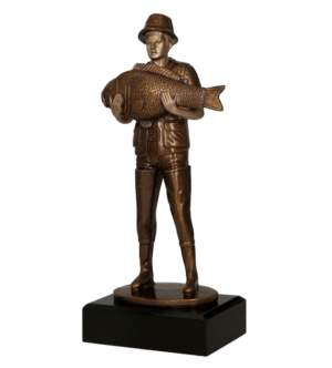 Statuetka odlewana - wędkarz