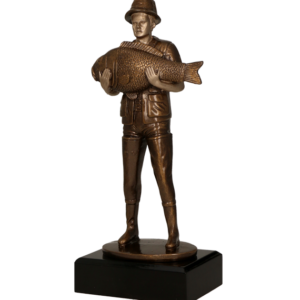 Figurka odlewana - wędkarz