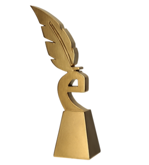 Statuetka odlewana - złota linia - edukacja RP5018-23/G