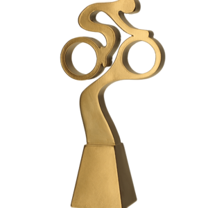 Figurka odlewana - złota linia - kolarstwo