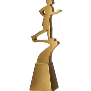 Figurka odlewana - złota linia - biegacz