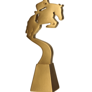 Figurka odlewana - złota linia jeździectwo 1