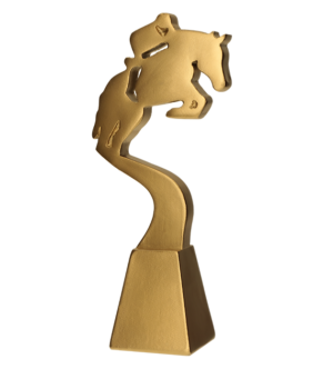 Statuetka odlewana - złota linia jeździectwo 1