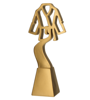 Statuetka odlewana - złota linia karate