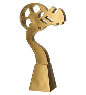 Statuetka odlewana - złota linia - piłka nożna RP5026-23/G