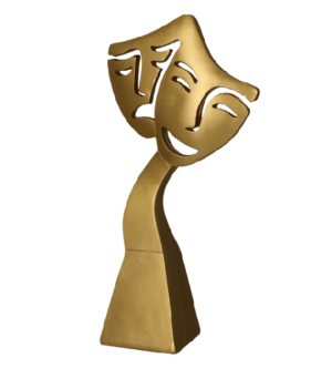 Statuetka odlewana - złota linia  -teatr RP5029-23/G