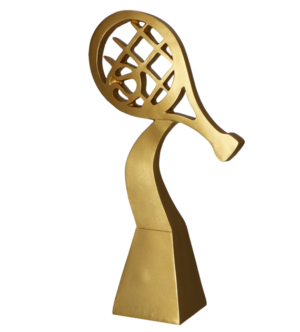 Statuetka odlewana - złota linia - tenis ziemny RP5030-23/G