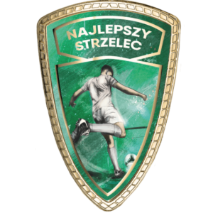 Tarcza plastikowa złota z nadrukiem - NAJLEPSZY STRZELEC