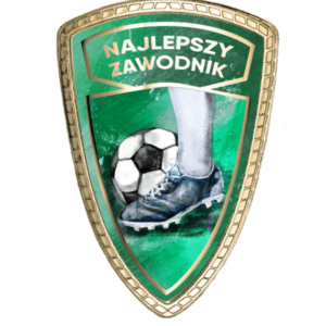Tarcza plastikowa złota z nadrukiem - NAJLEPSZY ZAWODNIK