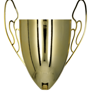 Kielich metalowy złoty z uszami