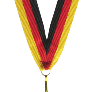 Wstążka 22 mm - czarno-czerwono-żółta