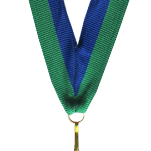 Wstążka 22 mm - niebiesko-zielona