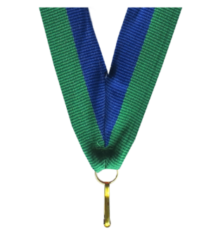 Wstążka 22 mm - niebiesko-zielona