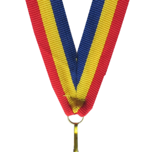 Wstążka 22 mm - niebiesko-żółto-czewona