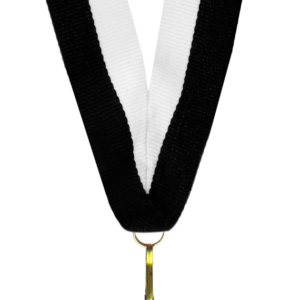 Wstążka 22 mm - biało-czarna