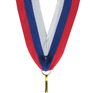 Wstążka 22 mm - biało-niebiesko-czerwona