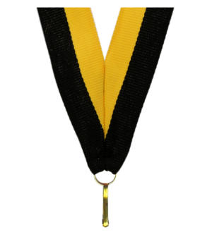 Wstążka 22 mm - żółto-czarna