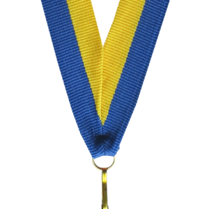 Wstążka 22 mm - żółto-niebieska