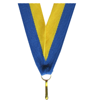 Wstążka 22 mm - żółto-niebieska