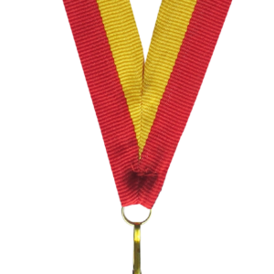 Wstążka 22 mm - żółto-czerowna